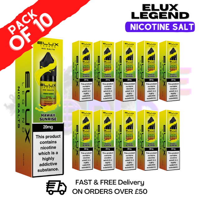 Hawaii Sunrise Elux Legend Nic Salt BOX OF 10