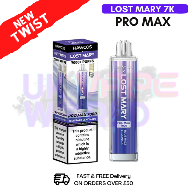 Blue Razz Lemonade Lost Mary 7K 7000 Puff Pro Max Bar