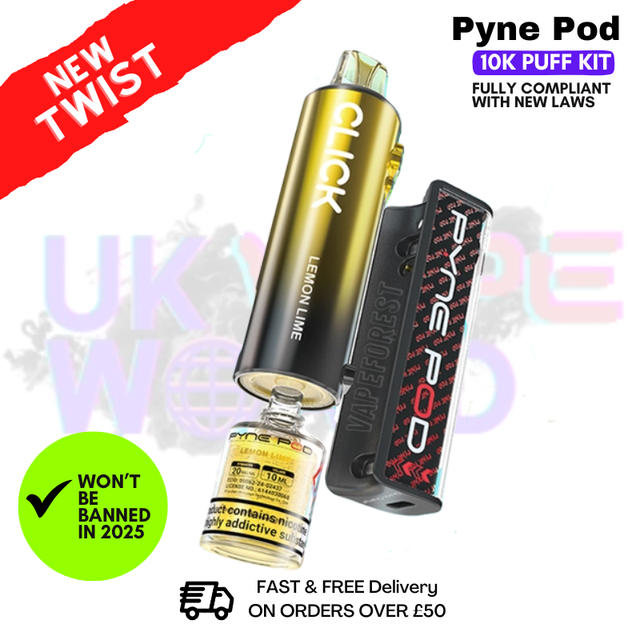 Shop Lemon Lime Pyne Pod 10K Puff Vape Kit - UK Vape World