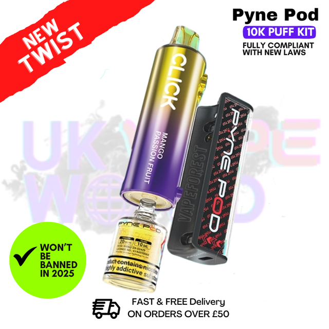 Mango Passion Fruit Pyne Pod 10K Puff Vape Kit