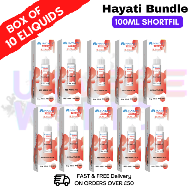 Red Apple ICE Hayati 100ML Box Of 10 + Free NicShots