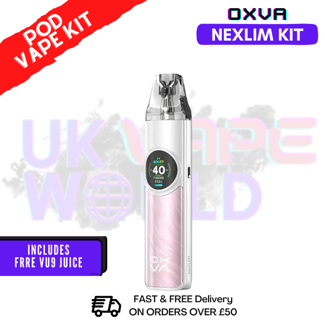 Pearl Pink Oxva NeXlim Refillable Pod Vape Kit