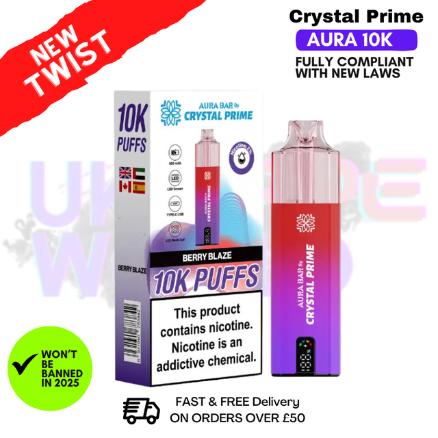 Shop Berry Blaze Crystal Prime 10K Puff Pod Kit - UK Vape World