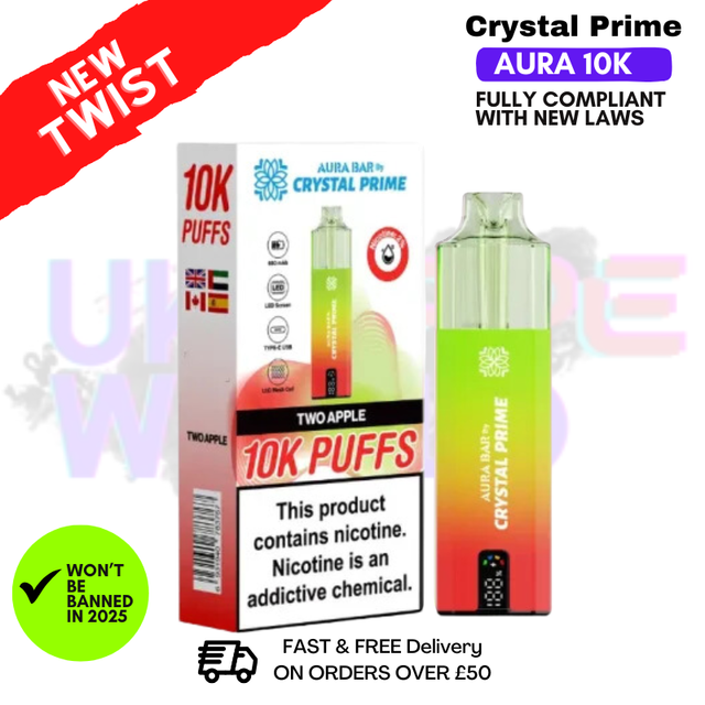 Shop Two Apple Crystal Prime 10K Puff Pod Kit - UK Vape World