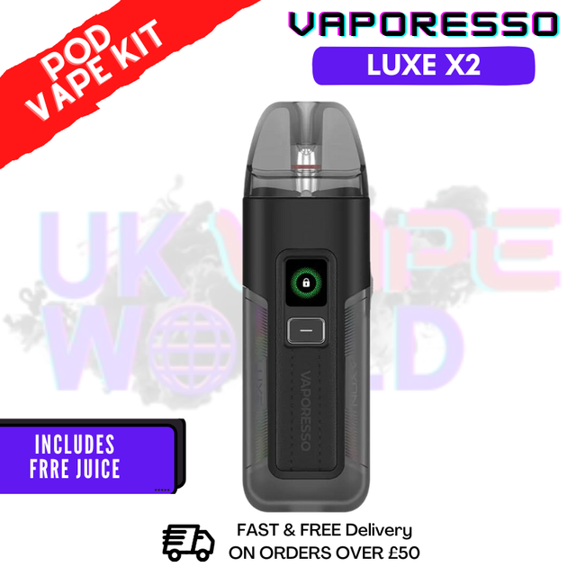 Night Black Vaporesso Luxe X2 Kit + Free 100ML
