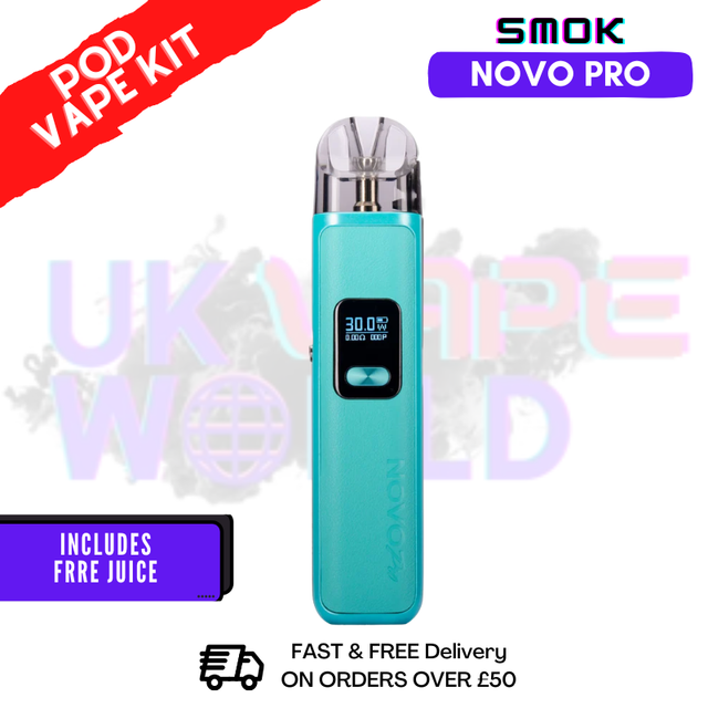Cyan Smok Novo Pro Pod Kit + Free Nic Salt