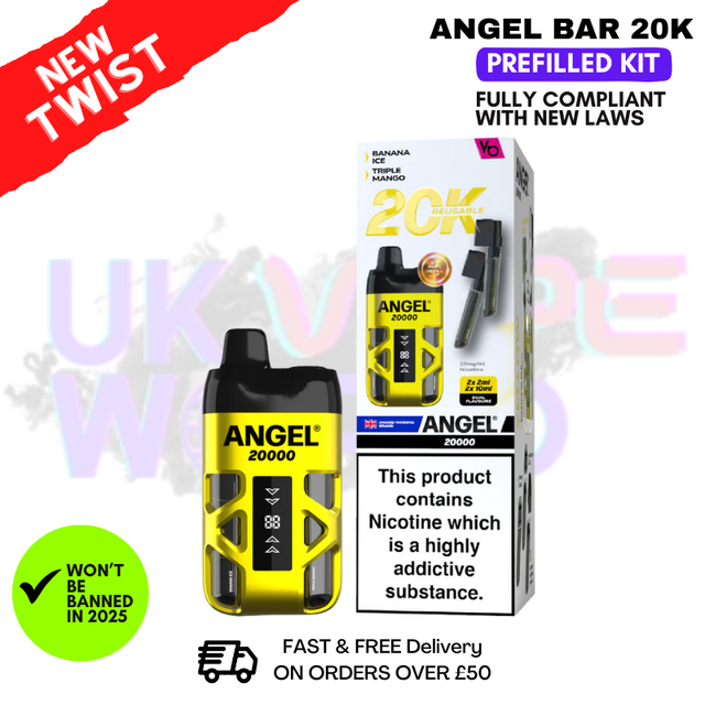 Shop Yellow Edition Angel Bar 20K Puff Twist Prefilled Pod Kit - £11.99 