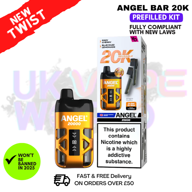 Golden Edition Angel Bar 20K Puff Twist Prefilled Pod Kit