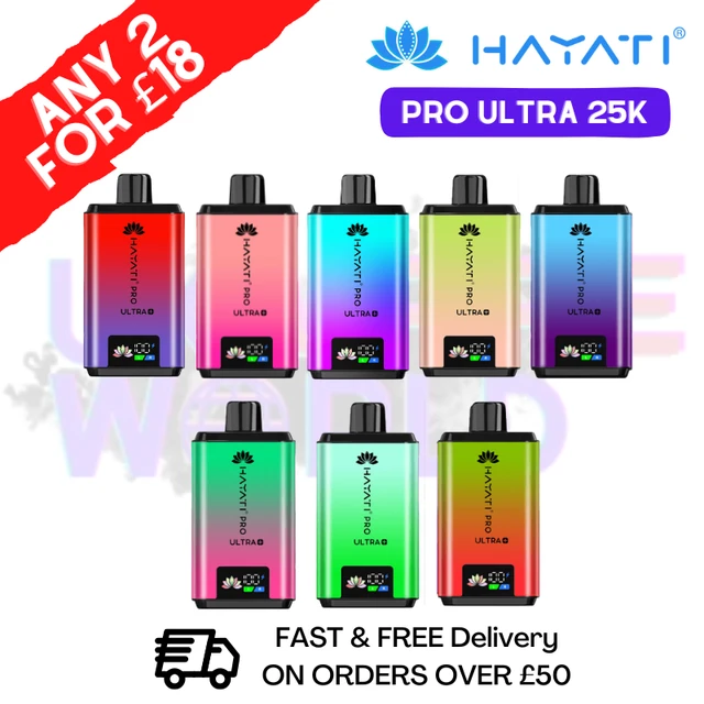 Shop Hayati Pro Ultra 25K Plus 25000 Puff Pod Kit - 2 FOR £18 - UK Vape World