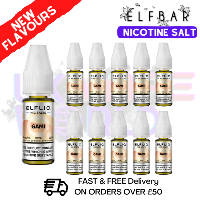 Shop Gami ElfLiq Nic Salt BOX OF 10 - ONLY £14.99 - UK Vape World