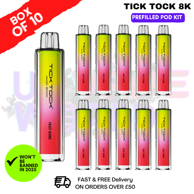 Fruit Bomb Tick Tock Magic 8000 8K Box Of 10