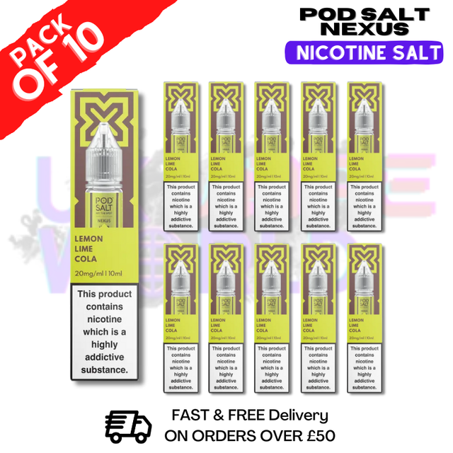 Lemon Lime COLA Pod Salt Nexus Nic Salt Box Of 10