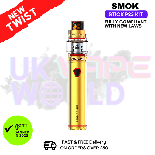 Gold Smok Stick P25 Kit + Free Nic Salt