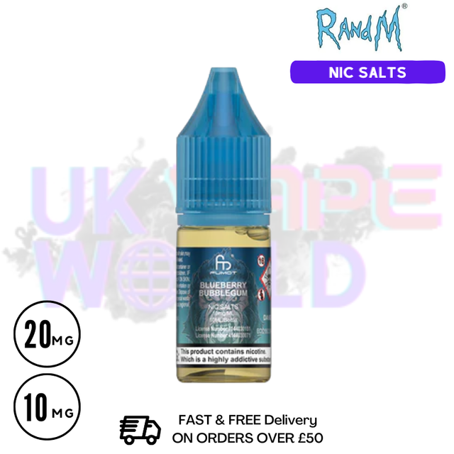 Blueberry Bubblegum RandM Tornado 7000 Nic Salt 10ML eLiquid