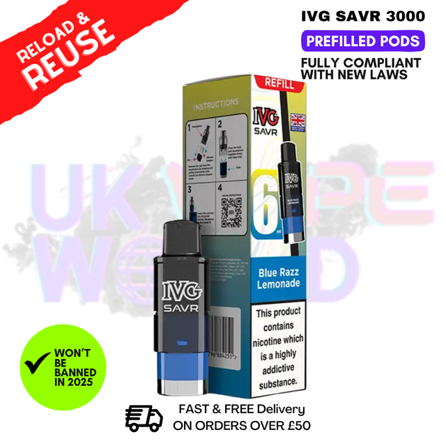 Blue Razz Lemonade IVG 3K Replacement Pod