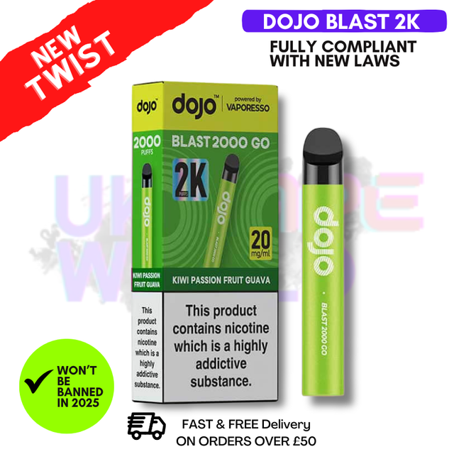 Kiwi Passion Fruit Guava Dojo Blast 2000 2K Puff Kit
