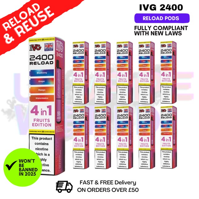 Fruits Edition IVG 2400 RELOAD Pods - Box Of 10