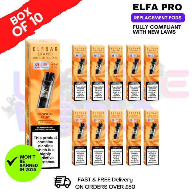 Tropical Fruit Elf Bar Elfa Pro Prefilled Pod Box Of 10