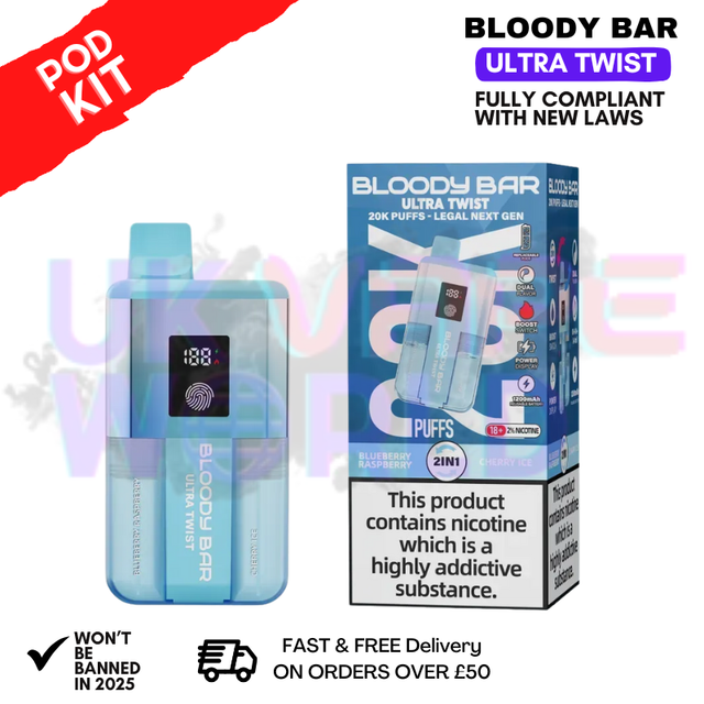 Blueberry Raspberry Bloody Bar 20K Prefilled Pod Kit