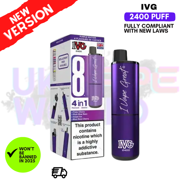 Purple Edition IVG 2400 Prefilled Pod Kit