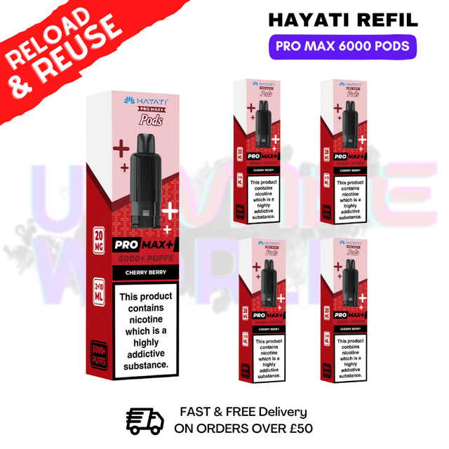 shop Cherry Berry Hayati ProMax 6K Replacement Pods Box Of 5 - ukvapeworld