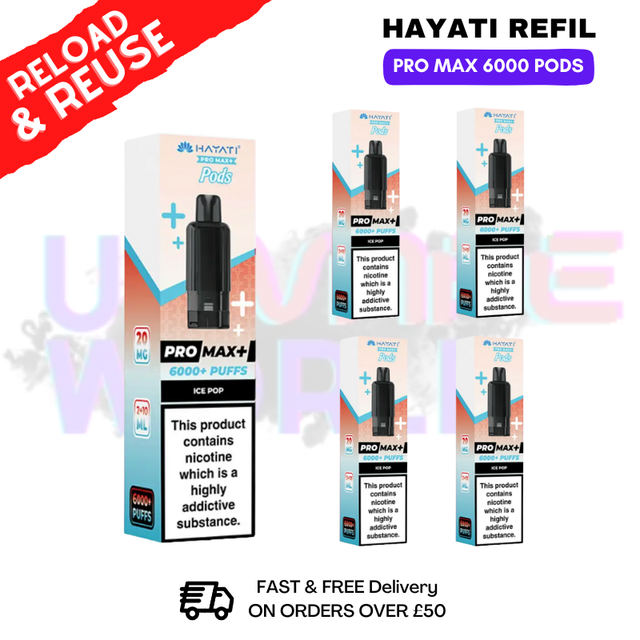 shop ICE Pop Hayati ProMax 6K Replacement Pods Box Of 5 - ukvapeworld