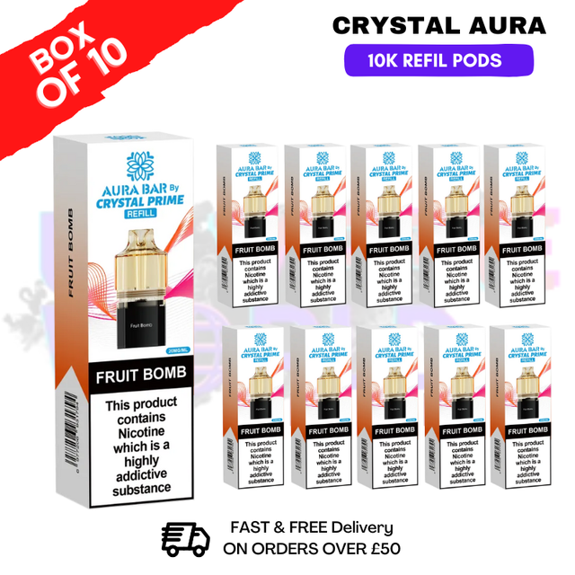shop Fruit Bomb Crystal Prime 10K Refil Pods Box Of 10 - ukvapeworld