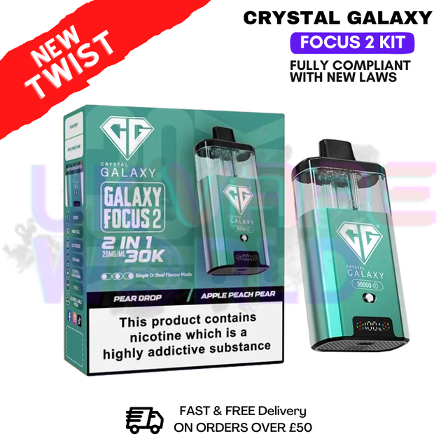 shop Pear Drop Crystal Galaxy 30K Focus 2 Puff Kit - ukvapeworld