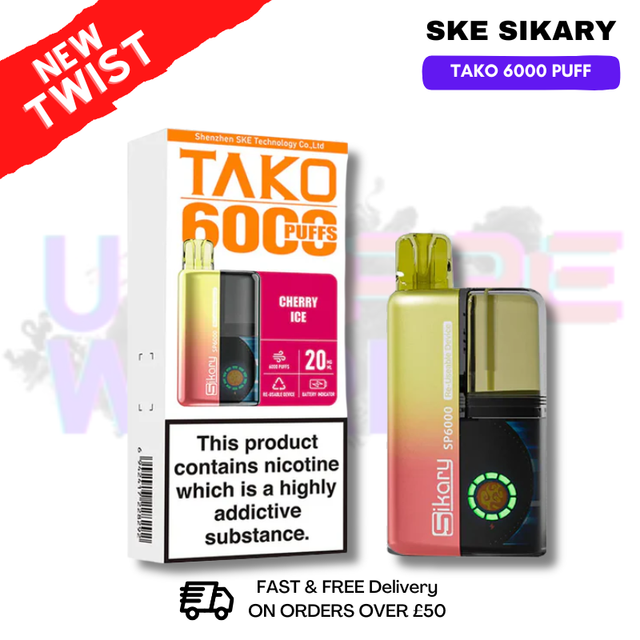 shop Cherry ICE SKE SIKARY 6000 PUFF 6K Prefilled Kit - ukvapeworld