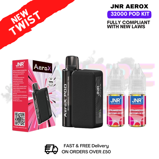shop ⁠Strawberry Watermelon Ice JNR AeroX 32K 32000 Puff Pod Kit - ukvapeworld