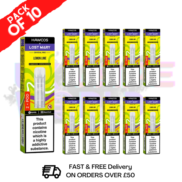 shop Lemon Lime Lost Mary Crystal Replacement Pods Box of 10 - ukvapeworld