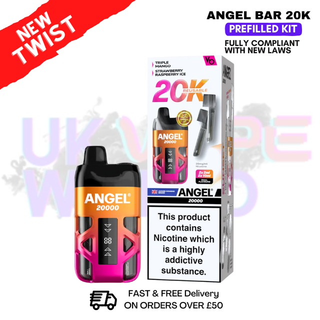 Shop Sunset Edition Angel Bar 20K Puff Twist Prefilled Pod Kit - UK Vape World
