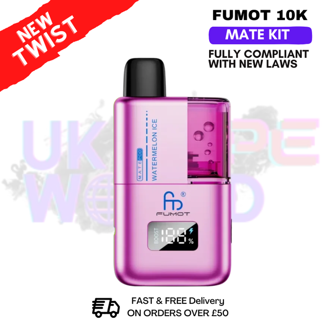 Watermelon Ice Fumot Mate 10K Puff Prefilled Pod Kit - ukvapeworld