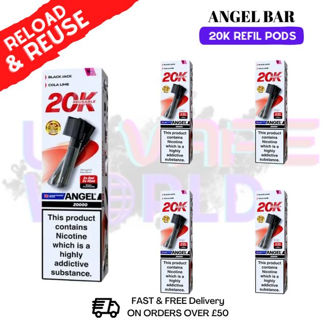 Union Edition Angel Bar 20K REPLACEMENT PODS Box Of 5 - UK Vapeworld