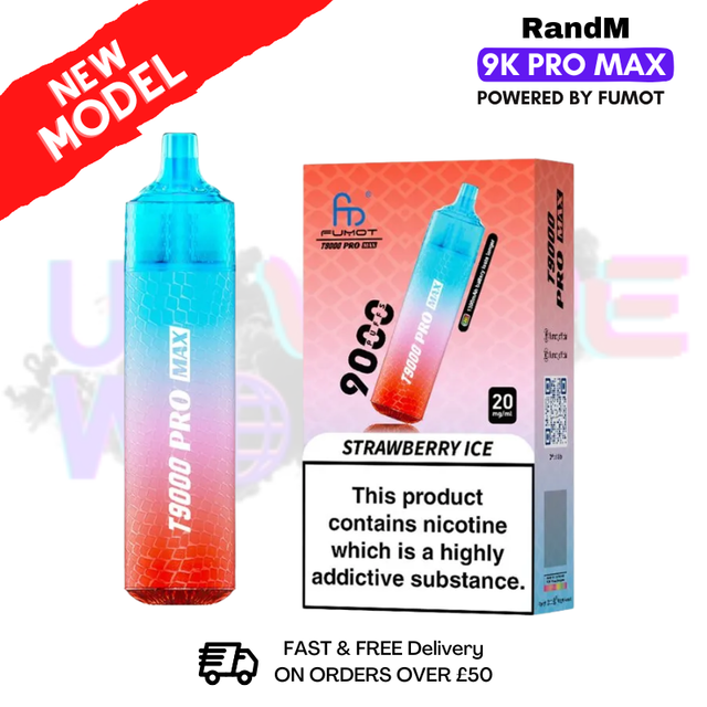 Strawberry Ice RandM T9000 Pro Max Pod Kit - ukvapeworld
