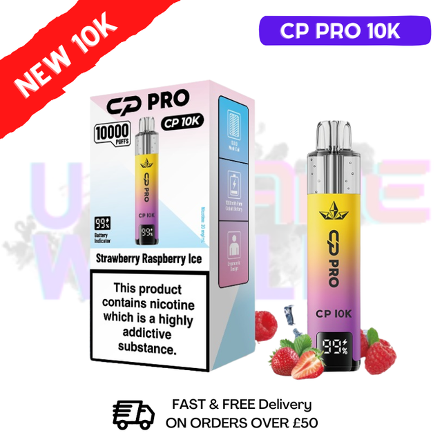 Strawberry Raspberry Ice Cp Pro 10K Puff Pod Kit - ukvapeworld