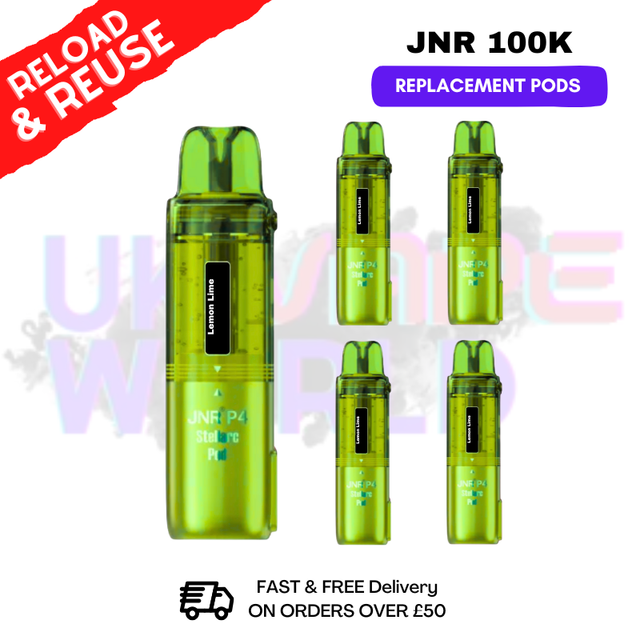 Lemon Lime JNR 100k Sterllarc Replacement Pods Box Of 5 - ukvapeworld