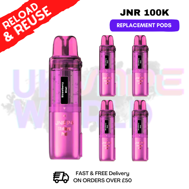 Strawberry Kiwi JNR 100k Sterllarc Replacement Pods Box Of 5 - ukvapeworld