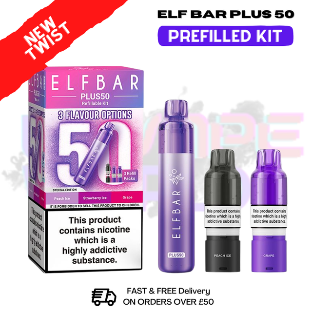 Special Edition Elf Bar 50K Puff Plus Kit - Only £9.98 - ukvapeworld