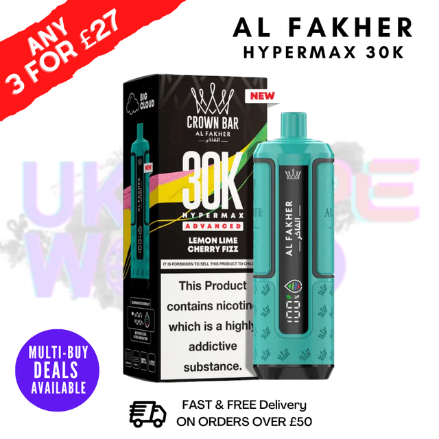 Lemon Lime Cherry Fizz Al Fakher 30K HyperMax Pod Kit - ukvapeworld