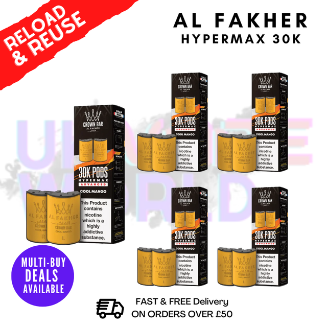 Cool Mango AL Fakher 30K Box Of 5 Replacement Pods - ukvapeworld
