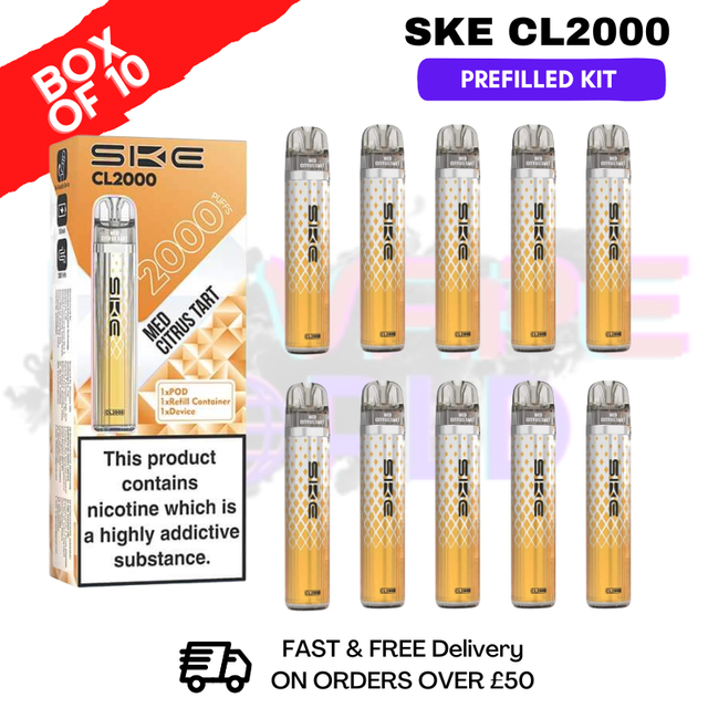 Med Citrus Tart SKE CL2000 Kits Box Of 10 - £39.99 - ukvapeworld