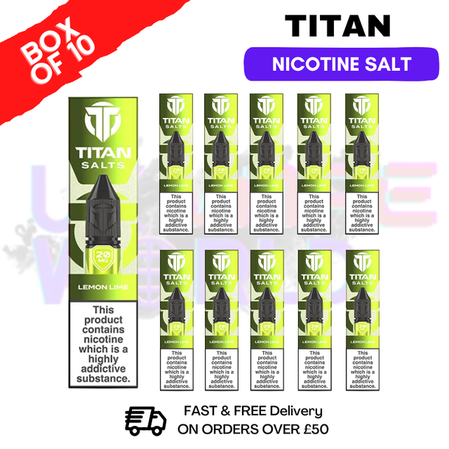 Lemon Lime Titan 10ml Nic Salt BOX OF 10 - ukvapeworld
