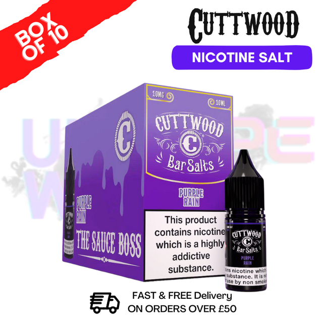 Purple Rain Cuttwood Bar Salt BOX OF 10 - ukvapeworld