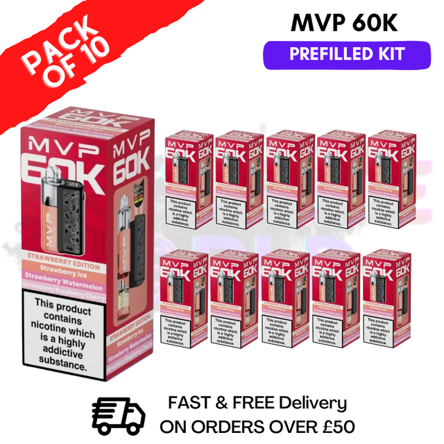 Strawberry Edition MVP 60K Kit Box Of 10 - ukvapeworld
