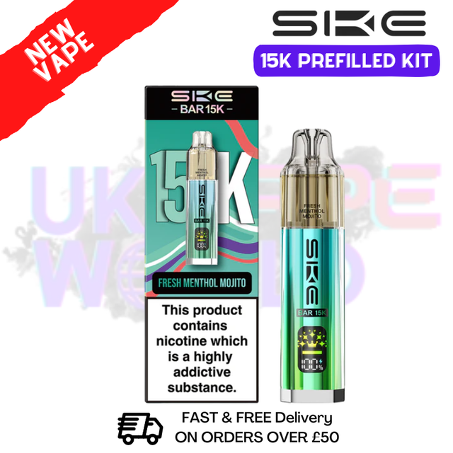 Fresh Menthol Mojito SKE 15K Puff Prefilled Pod Kit - £8.49