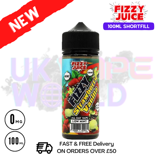 Strawberry Vanilla Fizzy Juice 100ml E-Liquid - £7.99 - ukvapeworld