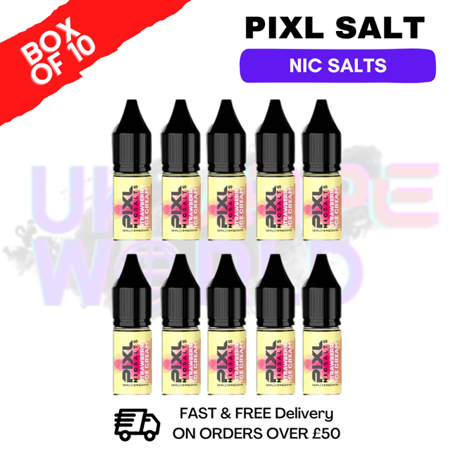 Strawberry ICE Cream Pixl Nic Salt Box Of 10