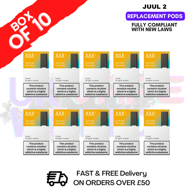 Summer Menthol Juul 2 Pods Box of 10 - £59.99 - ukvapeworld