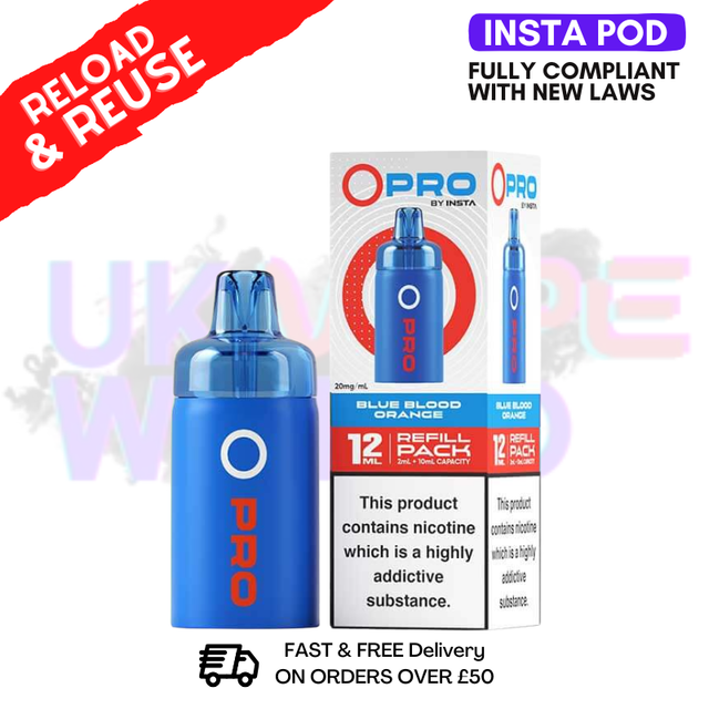 20MG Blood Orange Insta O Pro Refil Pack (12ML) - ukvapeworld